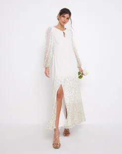 Joanna Hope Sequin Maxi Dress| Ivory
