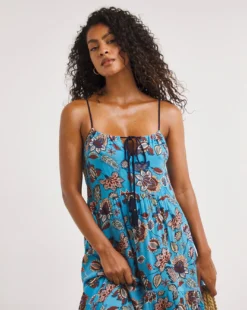 Tiered Maxi Beach Dress| Boho Print -MONSON Clothing Shop x01qs102747w