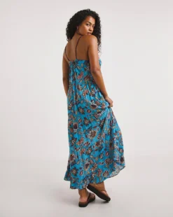 Tiered Maxi Beach Dress| Boho Print -MONSON Clothing Shop x01qs102749w