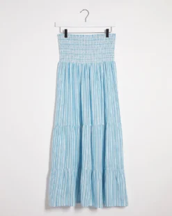 Dobby Bandeau Beach Dress| Stripe -MONSON Clothing Shop x01qs121750s