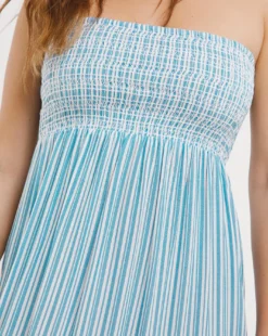 Dobby Bandeau Beach Dress| Stripe -MONSON Clothing Shop x01qs121753w