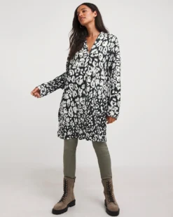 Religion Temptation Jersey Tunic Dress| Black/White -MONSON Clothing Shop x01re804741w