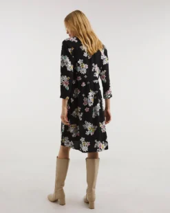 Floral Relaxed Button Through Smock Dress| Multi Coloured Floral -MONSON Clothing Shop x01rn153742w
