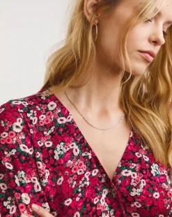 Pink Floral Relaxed Button Through Smock Dress| Pink Floral -MONSON Clothing Shop x01rn154741w