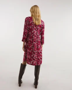 Pink Floral Relaxed Button Through Smock Dress| Pink Floral -MONSON Clothing Shop x01rn154742w