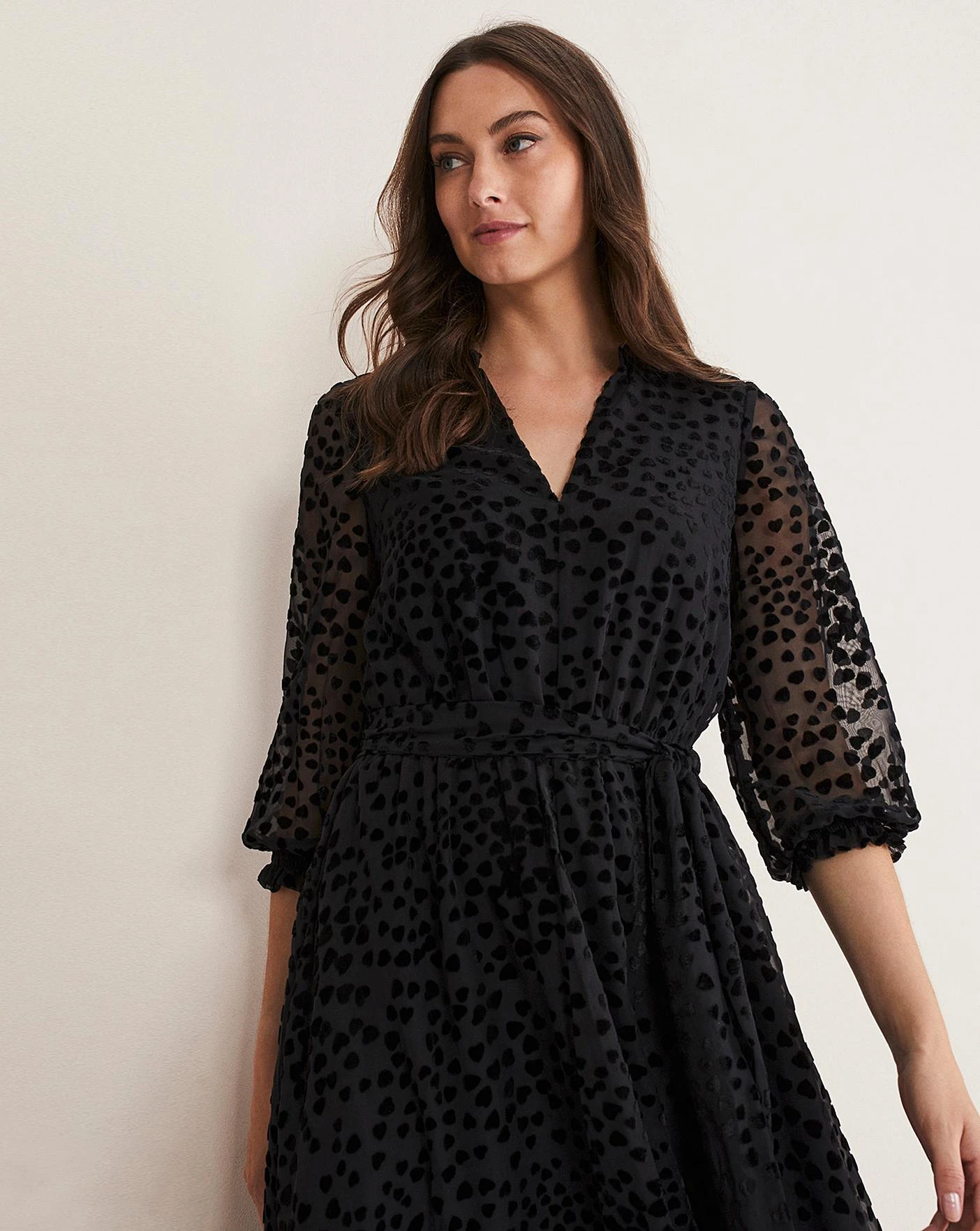 Phase Eight Isador Textured Fit And Flare Midi Dress| Black 6 Phase Eight Isador Textured Fit And Flare Midi Dress| Black - Image 6