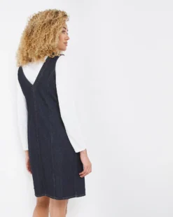 Dark Blue Smart Pinafore Dress| Dark Blue -MONSON Clothing Shop x01uy416741w