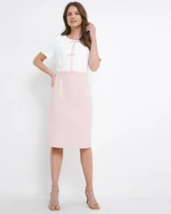 Joanna Hope Tailored Shift Dress| SOFT BLUSH -MONSON Clothing Shop x01wi304740w