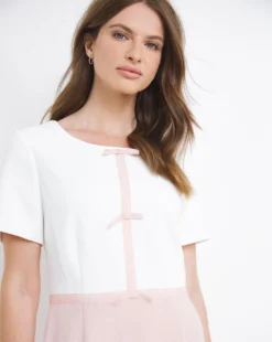 Joanna Hope Tailored Shift Dress| SOFT BLUSH -MONSON Clothing Shop x01wi304741w