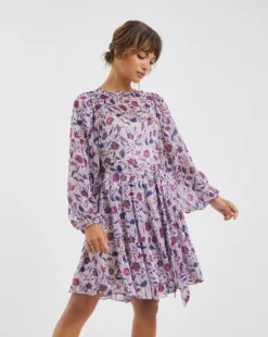 Jo By Joanna Hope Tie Waist Print Dress| Print -MONSON Clothing Shop x01wi459731w