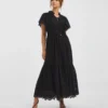 Jo By Joanna Hope Broderie Dress With Tie| Black