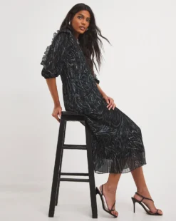 Joanna Hope Pleated Midi Dress| Print