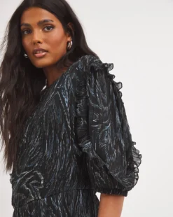 Joanna Hope Pleated Midi Dress| Print -MONSON Clothing Shop x01wi565727w