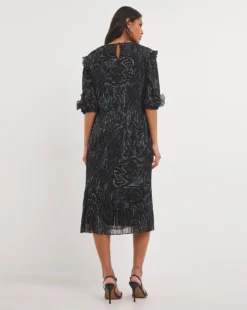 Joanna Hope Pleated Midi Dress| Print -MONSON Clothing Shop x01wi565728w