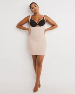 MAGIC Bodyfashion Medium Control Maxi Body Shaping Dress| Latte