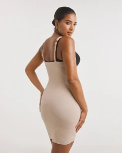 MAGIC Bodyfashion Medium Control Maxi Body Shaping Dress| Latte -MONSON Clothing Shop x01xi409747w