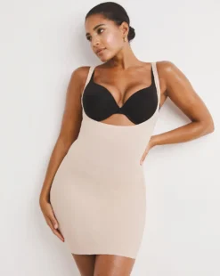 MAGIC Bodyfashion Medium Control Maxi Body Shaping Dress| Latte -MONSON Clothing Shop x01xi409748w