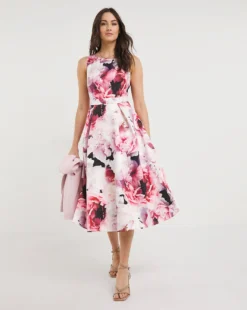 Joanna Hope Blush Prom Dress & Shrug| Floral -MONSON Clothing Shop x07ii704740w