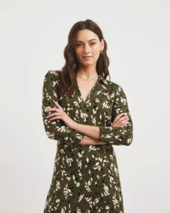 Julipa Collar Jersey Maxi Dress| Khaki Print 5 Julipa Collar Jersey Maxi Dress| Khaki Print -MONSON Clothing Shop x07vh293731w