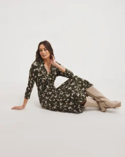 Julipa Collar Jersey Maxi Dress| Khaki Print 6 Julipa Collar Jersey Maxi Dress| Khaki Print -MONSON Clothing Shop x07vh293733w