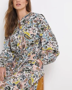 Julipa Midi Shirt Dress| Floral Multi-coloured -MONSON Clothing Shop x07wg966738s