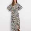 Julipa Midi Shirt Dress| Floral Multi-coloured