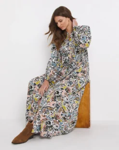 Julipa Midi Shirt Dress| Floral Multi-coloured -MONSON Clothing Shop x07wg966740s