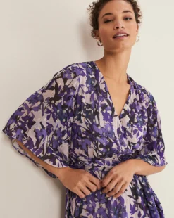 Phase Eight Juliette Floral Fil Coupe Wrap Dress| Multi -MONSON Clothing Shop y01bo673573s
