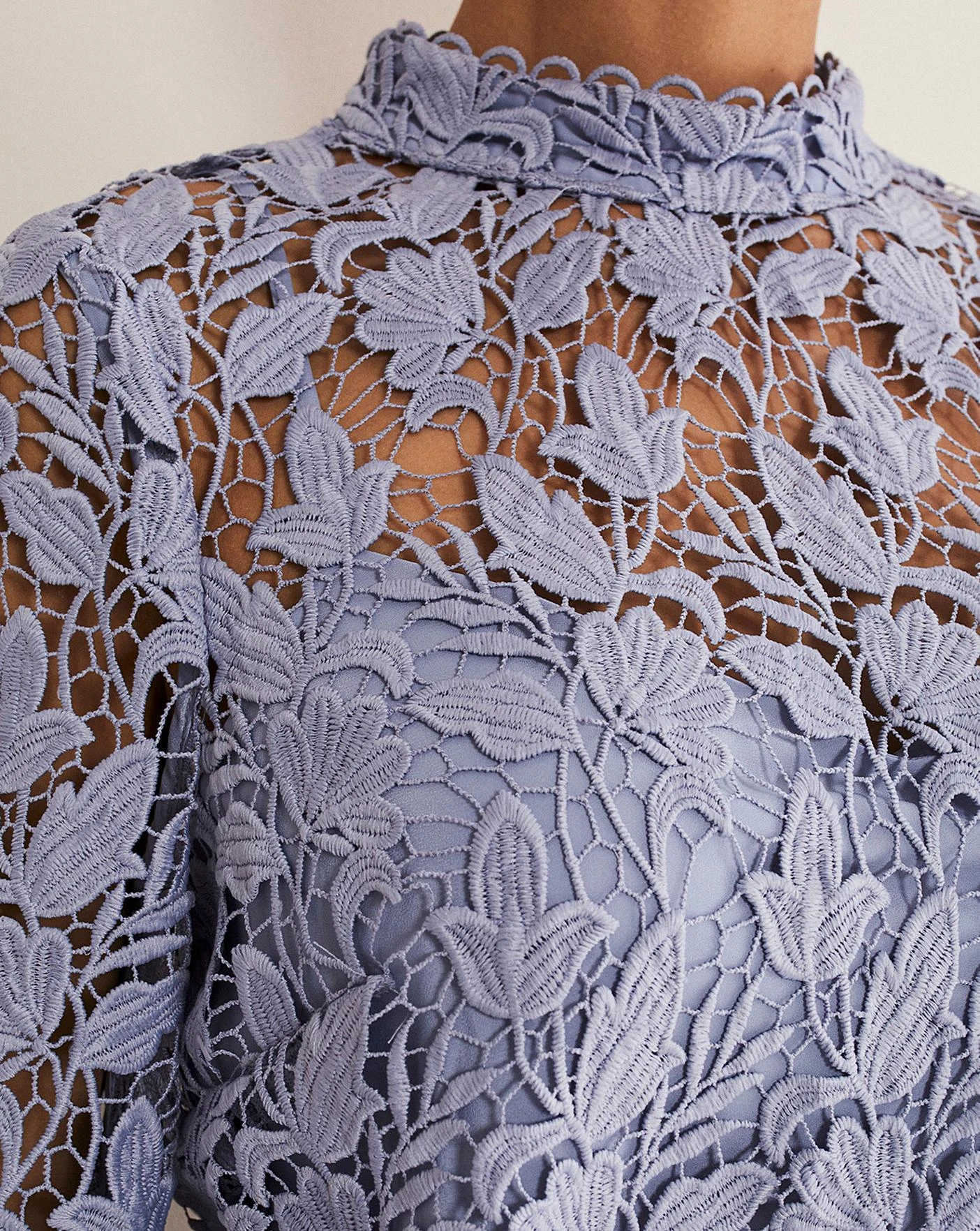 Phase Eight Willow Floral Cowl Neck Dress| Cornflower 4 Phase Eight Willow Floral Cowl Neck Dress| Cornflower - Image 4