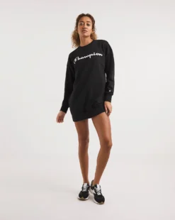 Champion Sweatshirt Dress| Black