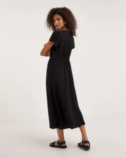 Ro&Zo Button Front Midi Dress| Black 7 Ro&Zo Button Front Midi Dress| Black -MONSON Clothing Shop y01cz125742w