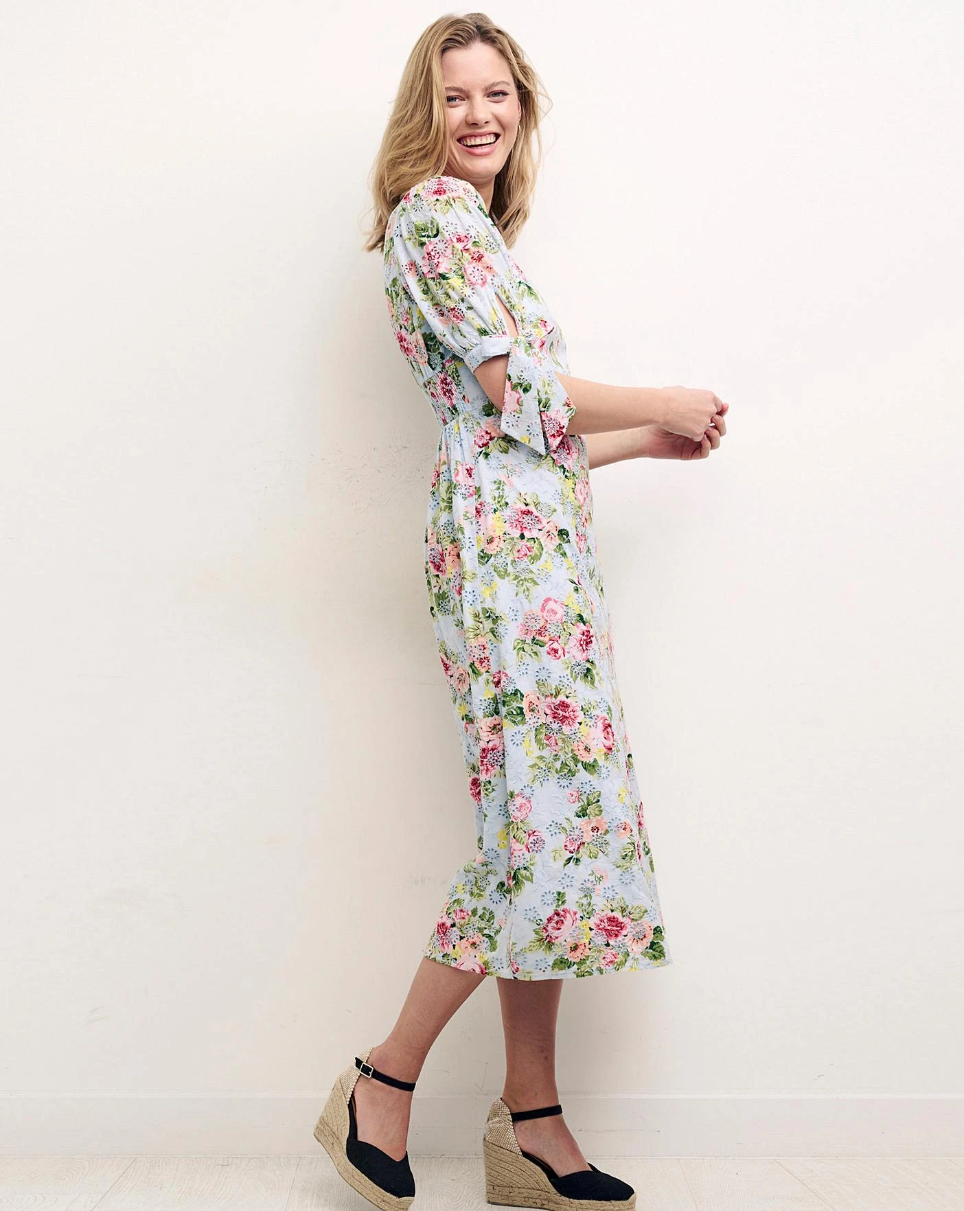 Nobody's Child Esme Broderie Midi Dress| Multi 2 Nobody's Child Esme Broderie Midi Dress| Multi - Image 2