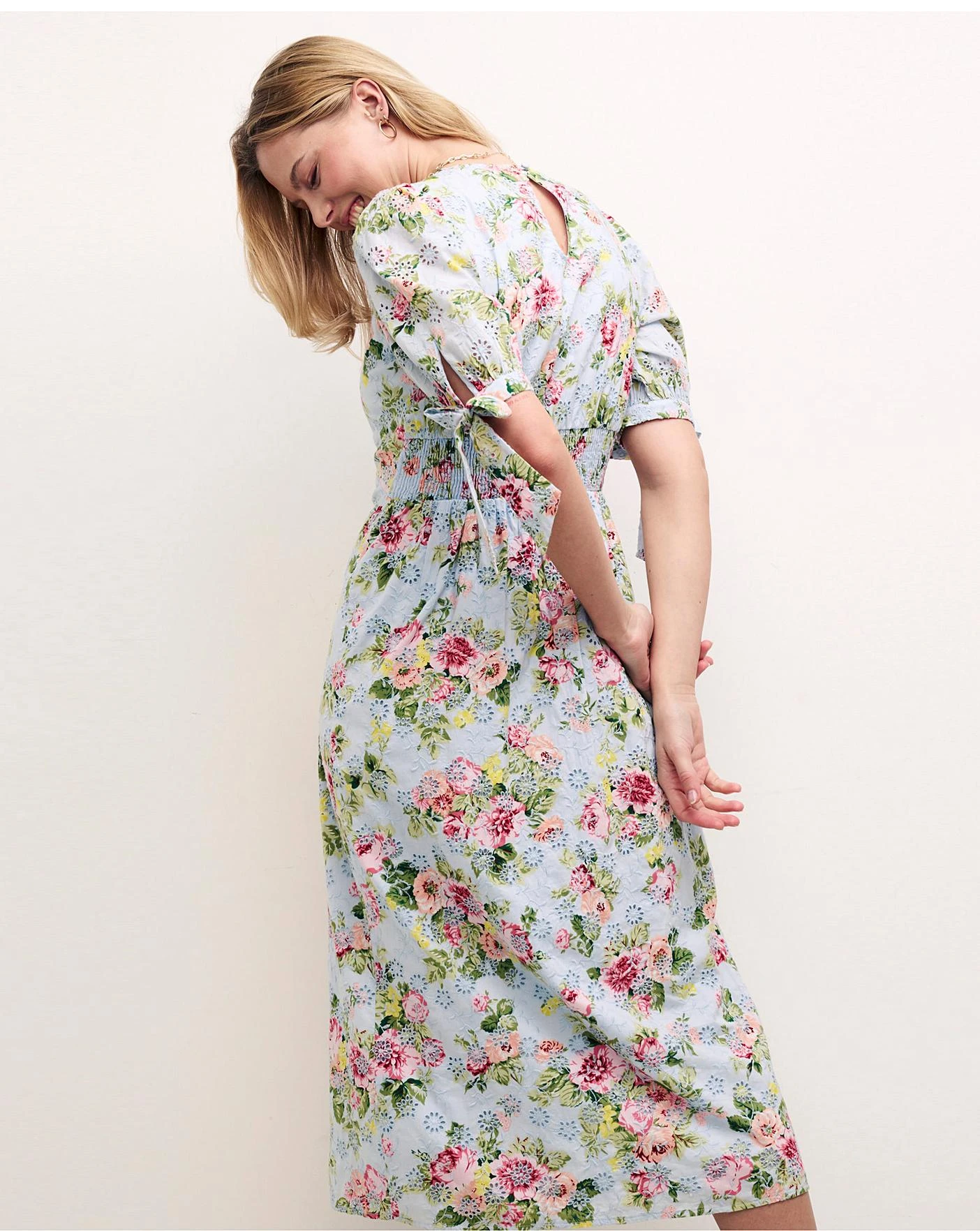 Nobody's Child Esme Broderie Midi Dress| Multi 3 Nobody's Child Esme Broderie Midi Dress| Multi - Image 3