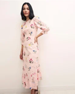 Nobody's Child Selena Broderie Midi Dress| Multi -MONSON Clothing Shop y01gq857501s