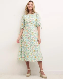 Nobody's Child Dominique Broderie Midi Dress| Multi