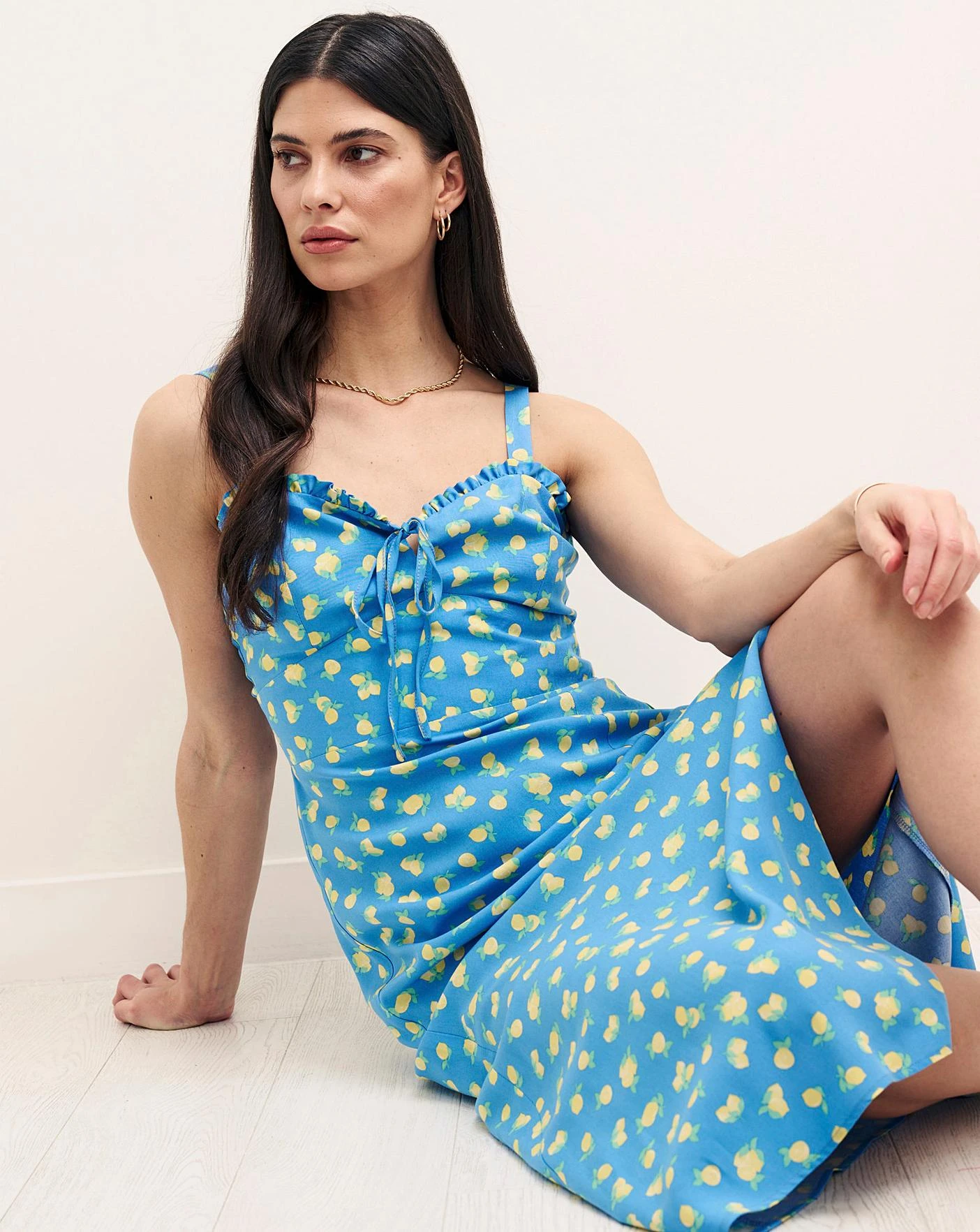 Nobody's Child Lucia Lemon Midi Dress| Blue 1 Nobody's Child Lucia Lemon Midi Dress| Blue