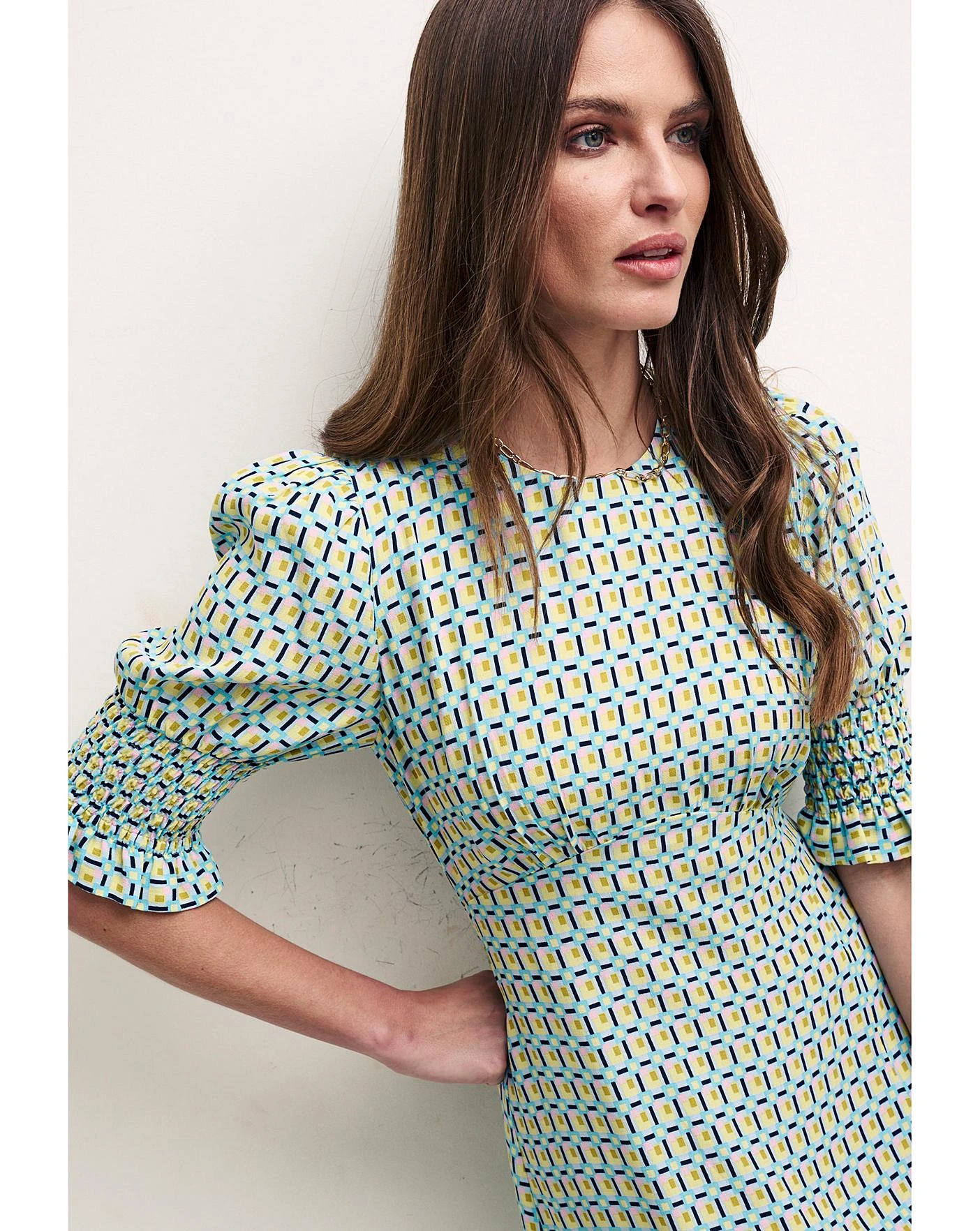 Nobody's Child Geo Luna Dress| Green 3 Nobody's Child Geo Luna Dress| Green - Image 3