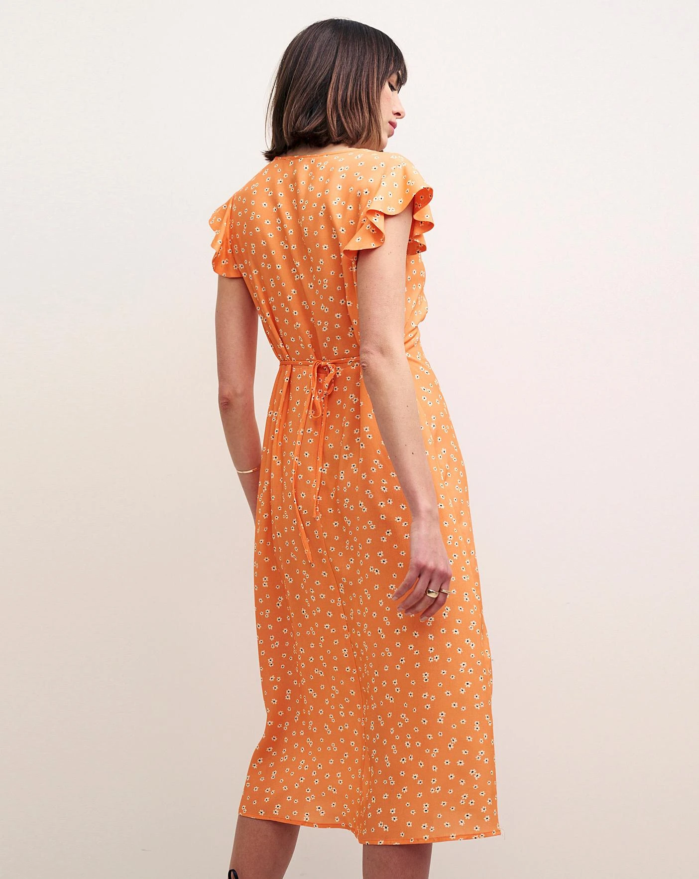 Nobody's Child Lily Ditsy Dress| Orange 3 Nobody's Child Lily Ditsy Dress| Orange - Image 3