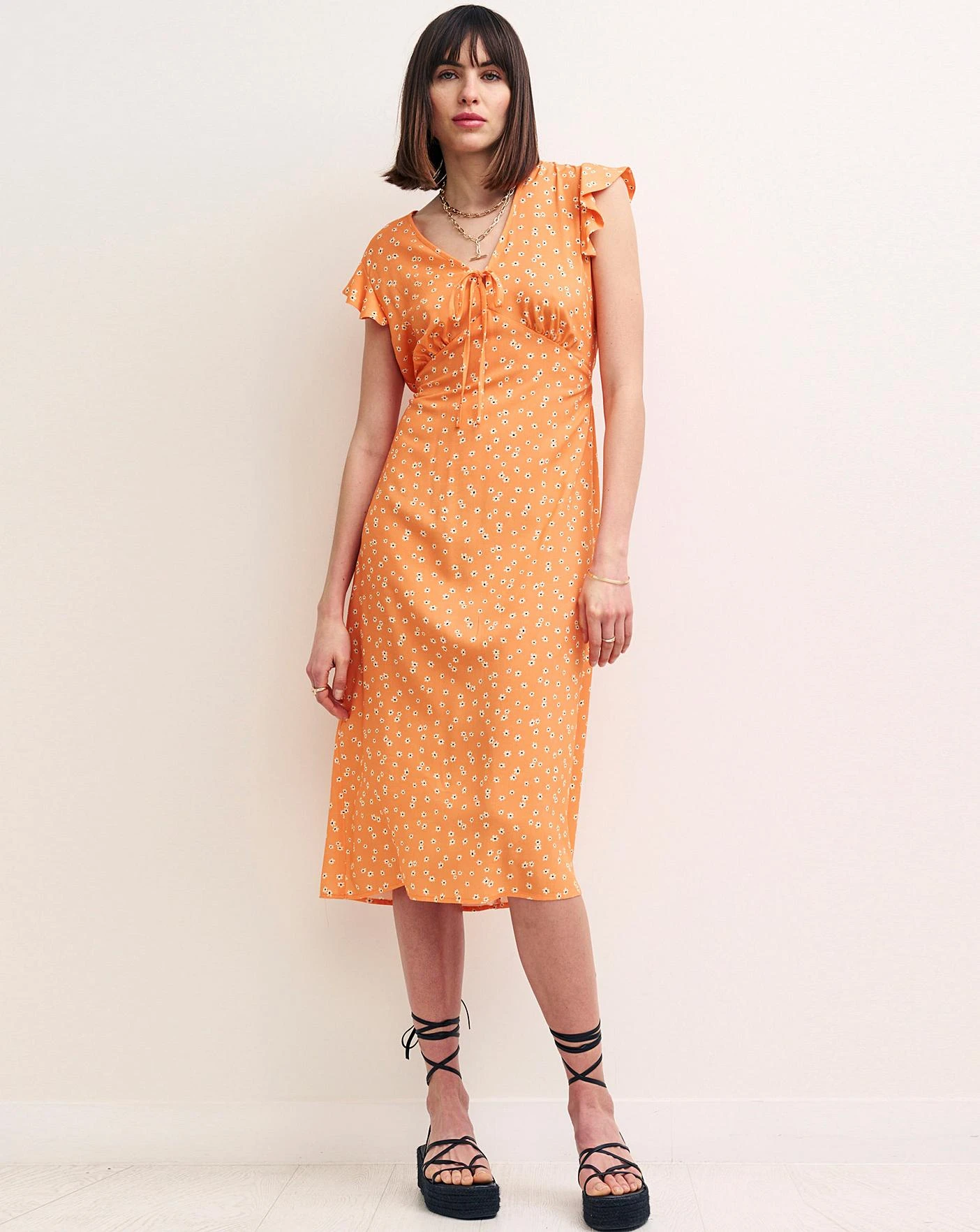Nobody's Child Lily Ditsy Dress| Orange 1 Nobody's Child Lily Ditsy Dress| Orange