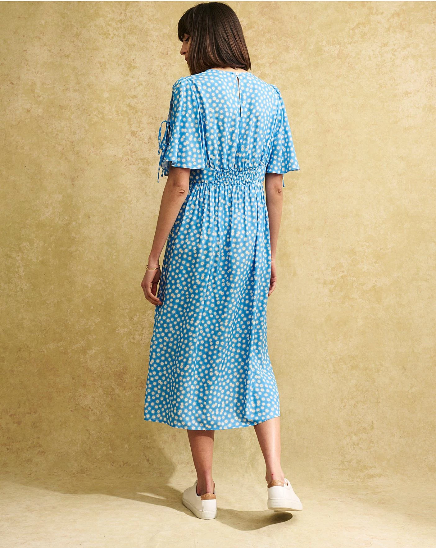 Nobody's Child Elka Ditsy Angel Dress| Blue 2 Nobody's Child Elka Ditsy Angel Dress| Blue - Image 2