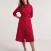 Joe Browns The Erin Midi Shirt Dress| Red