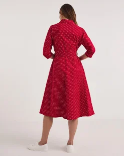 Joe Browns The Erin Midi Shirt Dress| Red 5 Joe Browns The Erin Midi Shirt Dress| Red -MONSON Clothing Shop y01if840721w