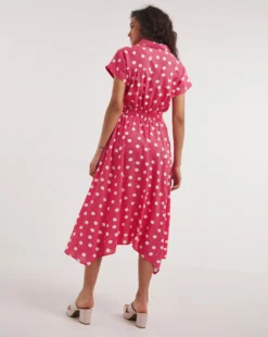 Joe Browns Polka Dot Passion Midi Dress| Red -MONSON Clothing Shop y01if842737w