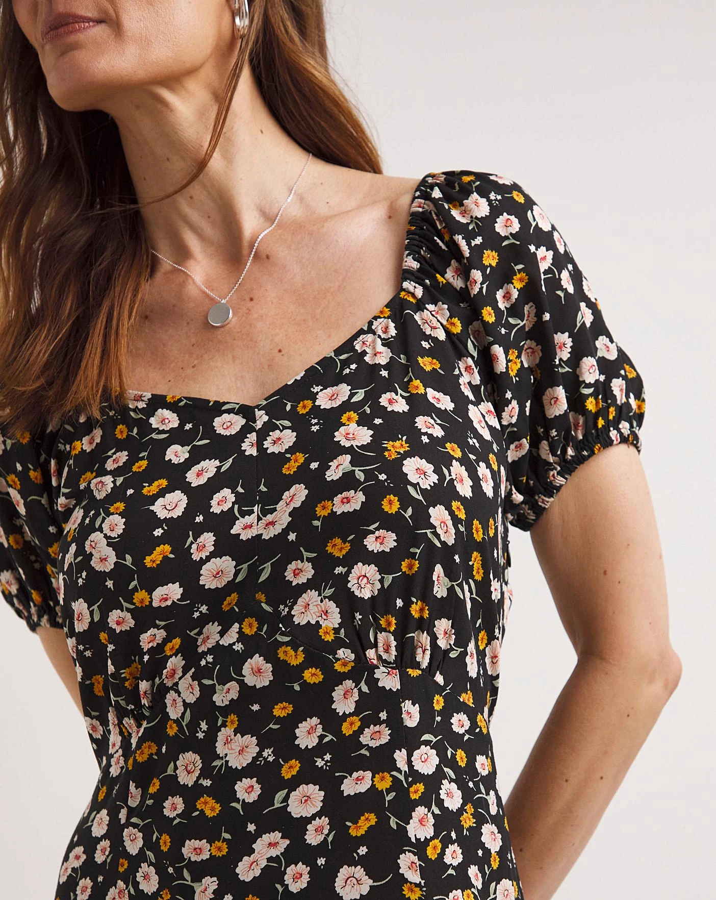 Joe Browns Blissful Buttercups Ditsy Dress| Black 2 Joe Browns Blissful Buttercups Ditsy Dress| Black - Image 2