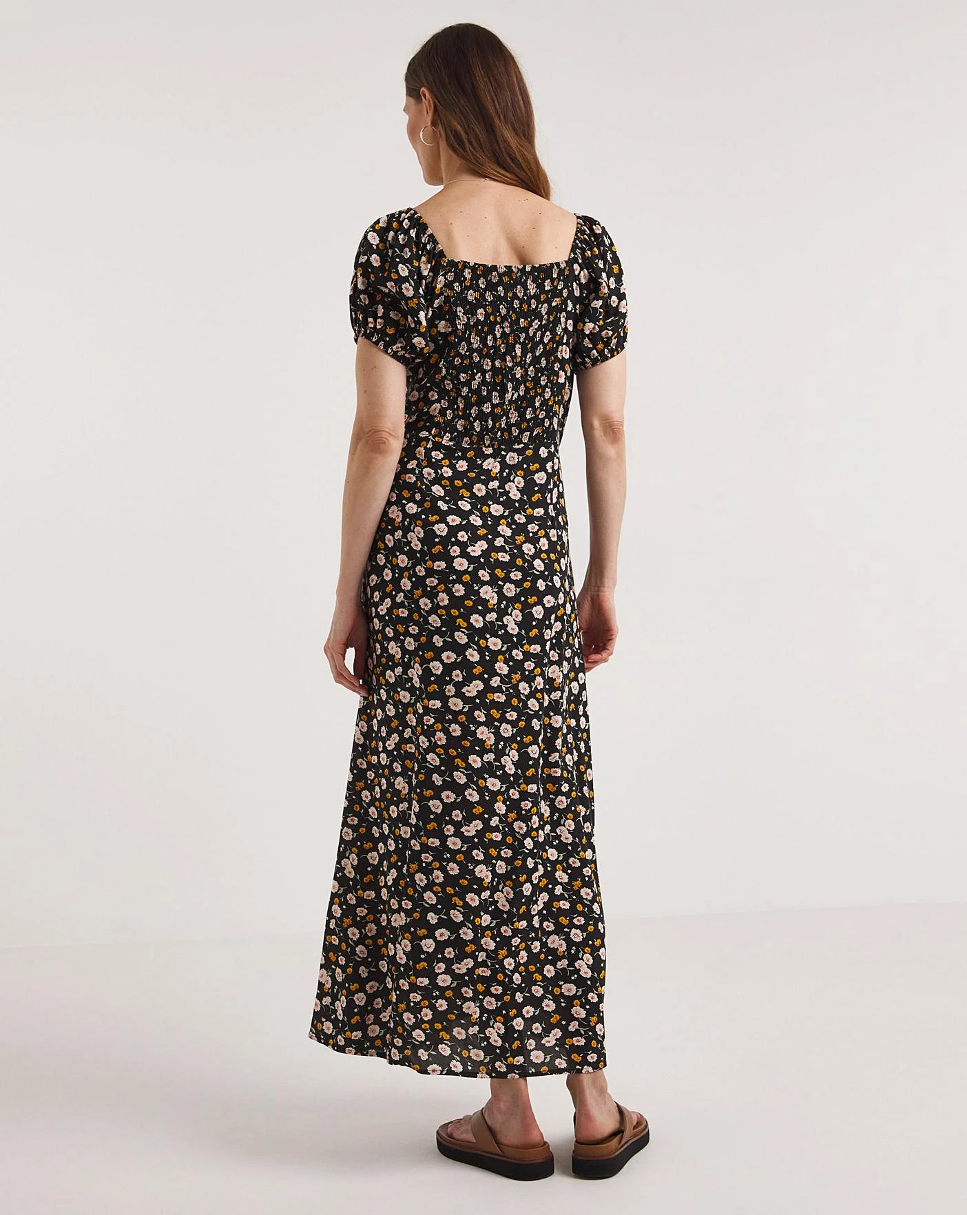Joe Browns Blissful Buttercups Ditsy Dress| Black 4 Joe Browns Blissful Buttercups Ditsy Dress| Black - Image 4