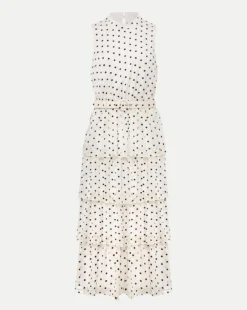 Phase Eight Rita Spot Tulle Midi Dress| Black/Ivory -MONSON Clothing Shop y01nl305568s
