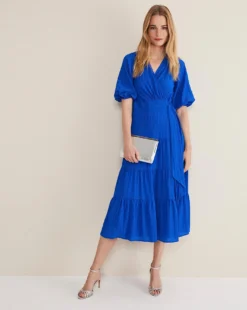 Phase Eight Morven Wrap Dress| Cobalt