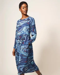 White Stuff Elisa Dress| Blue Multi-coloured