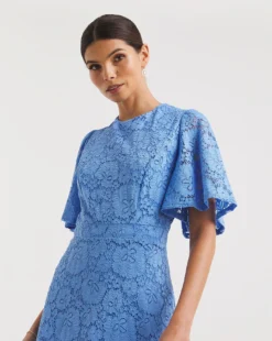 Joanna Hope Stretch Lace Dress| Blue -MONSON Clothing Shop y01ow156737w