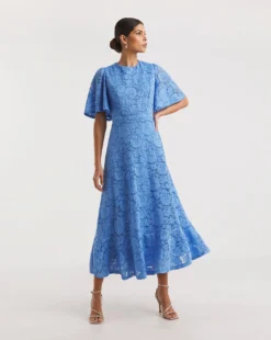 Joanna Hope Stretch Lace Dress| Blue